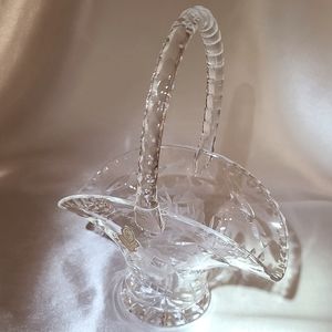 Beyer Vintage Lead Crystal Bride's Basket